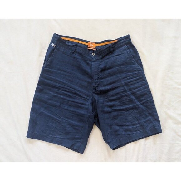 Tommy Bahama Men's Shorts 100% Linen 36 Lightweight Blue Beach Vacation - Picture 1 of 6